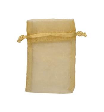 GOLD ORGANZA DRAWSTRING BAG 27221-BX